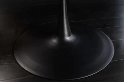 Runder Esstisch ATELIER 120cm natur Eiche schwarz Metall Säulenfuß