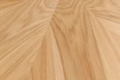 Runder Esstisch ATELIER 120cm natur Eiche schwarz Metall Säulenfuß
