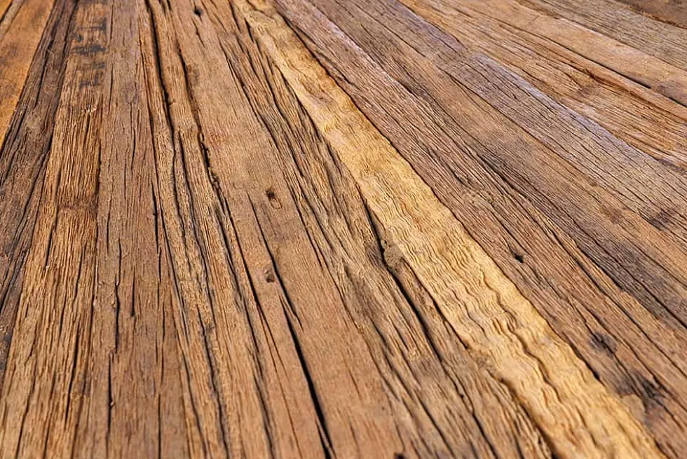 Runder Esstisch BARRACUDA 120cm braun Teak Massivholz Glasplatte silber Edelstahl verchromt