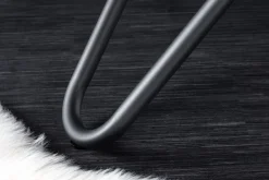 Runder Esstisch ELLIPSE 120cm Marmor weiß Keramik made in Italy Hairpin Legs