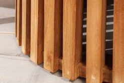 Runder Esstisch EMPIRE TEAK 140cm braun Teakholz Indoor Outdoor wetterfest