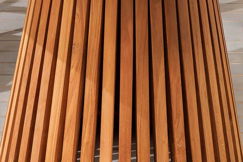 Runder Esstisch EMPIRE TEAK 140cm braun Teakholz Indoor Outdoor wetterfest