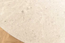 Runder Esstisch EN VOGUE 120cm matt grau Beton-Design mit Säulenfuß
