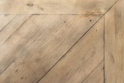 Runder Esstisch HAMPTONS 140cm hellbraun creme recycelte Pinie Massivholz