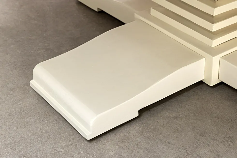 Runder Esstisch HAMPTONS 120cm hellbraun creme recycelte Pinie Massivholz