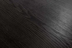 Runder Esstisch VALHALLA WOOD 140cm schwarz Eichenholz Säulenfuß