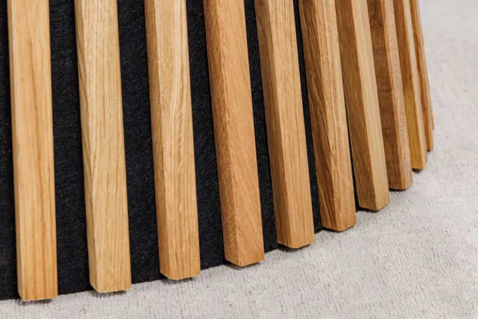 Runder Esstisch VALHALLA WOOD 120cm natur Eichenholz Säulenfuß