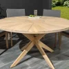 Runder Gartentisch KOPENHAGEN 140cm natur Akazie Massivholz In- und Outdoor wetterfest