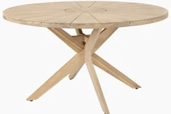 Runder Gartentisch KOPENHAGEN 140cm natur Akazie Massivholz In- und Outdoor wetterfest