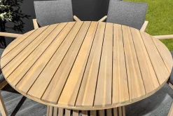 Runder Gartentisch KOPENHAGEN 120cm natur Akazie Massivholz In- und Outdoor wetterfest