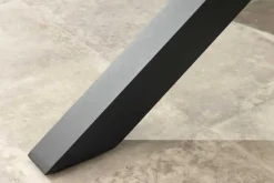 Runder In- und Outdoor Esstisch GALAXY 120cm anthrazit Keramik Aluminium Gartentisch