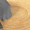 Runder Teppich PURE NATURE 120cm Jute handgewebt Flachgewebe