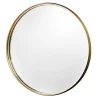Runder Wandspiegel PORTRAIT 50cm gold Metallrahmen handmade
