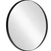 Runder Wandspiegel PORTRAIT 75cm schwarz mit Metallrahmen