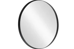Runder Wandspiegel PORTRAIT 75cm schwarz mit Metallrahmen