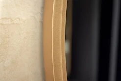 Runder Wandspiegel PORTRAIT 60cm gold Eisen handmade