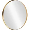 Runder Wandspiegel PORTRAIT 75cm gold mit Metallrahmen