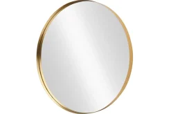 Runder Wandspiegel PORTRAIT 75cm gold mit Metallrahmen