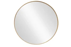 Runder Wandspiegel PORTRAIT 75cm gold mit Metallrahmen