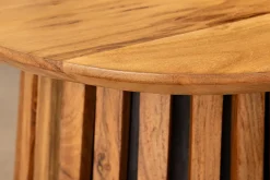 Rundes 2er Set Couchtische VALHALLA WOOD 70cm natur braun Akazie Massivholz
