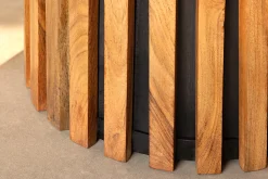 Rundes 2er Set Couchtische VALHALLA WOOD 70cm natur braun Akazie Massivholz