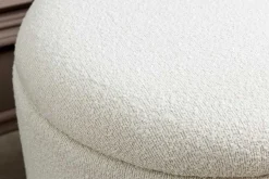 Scandinavische Polsterbank VOGUE 110cm weiß Bouclé schwarz Sitzbank mit Stauraum