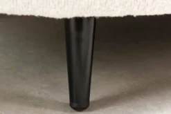 Scandinavische Polsterbank VOGUE 110cm weiß Bouclé schwarz Sitzbank mit Stauraum