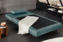 Schlafsessel SMART MULTIFUNCTION 100cm petrol Vogue Seiden Samtstoff