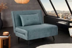 Schlafsessel SMART MULTIFUNCTION 100cm petrol Vogue Seiden Samtstoff
