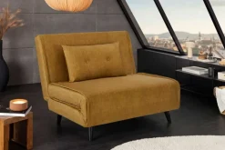 Schlafsessel SMART MULTIFUNCTION 100cm senfgelb Vogue Seiden Samtstoff