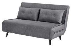 Schlafsessel SMART MULTIFUNCTION 140cm grau Vogue Seiden Samtstoff