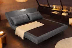 Schlafsessel SMART MULTIFUNCTION 140cm grau Vogue Seiden Samtstoff