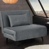 Schlafsessel SMART MULTIFUNCTION 100cm grau Vogue Seiden Samtstoff