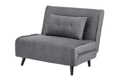 Schlafsessel SMART MULTIFUNCTION 100cm grau Vogue Seiden Samtstoff