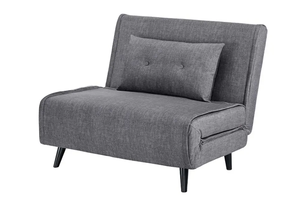 Schlafsessel SMART MULTIFUNCTION 100cm grau Vogue Seiden Samtstoff