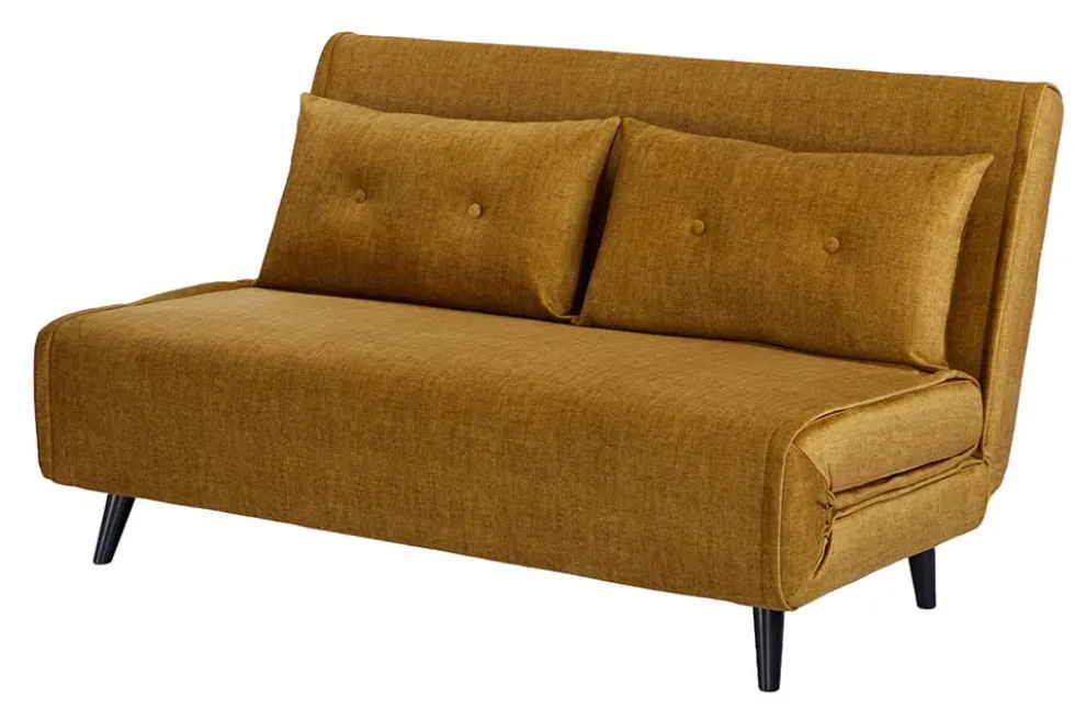 Schlafsessel SMART MULTIFUNCTION 140cm senfgelb Vogue Seiden Samtstoff