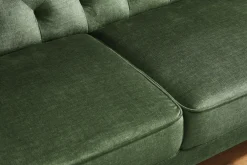 Schlafsofa MAISON BELLE AFFAIRE 220cm moosgrün Vogue Seiden Samtstoff 3-Sitzer