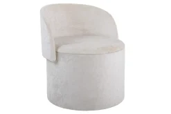 Sessel LUNA 65cm beige Bouclé Polsterhocker mit klappbarer Rückenlehne und Stauraum