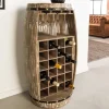 Shabby Chic Weinregal BODEGA 100cm natur Pinie Weinfass für 24 Flaschen