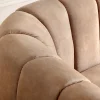 3-Sitzer Sofa BABYLON 200cm champagner beige Samt mit Ziersteppung