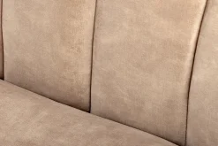 3-Sitzer Sofa BABYLON 200cm champagner beige Samt mit Ziersteppung