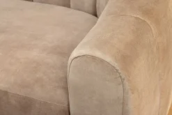 3-Sitzer Sofa BABYLON 200cm champagner beige Samt mit Ziersteppung