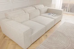 3-Sitzer Sofa BOSSA NOVA 260cm beige ocean Strukturstoff Couch inkl. Kissen