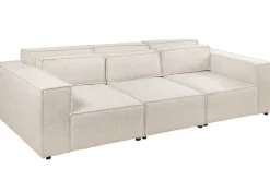 3-Sitzer Sofa BOSSA NOVA 260cm beige ocean Strukturstoff Couch inkl. Kissen