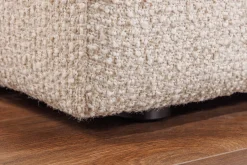 4-Sitzer Sofa SIXTH SENSE 245cm beige Bouclé-Strickstoff mit Nosagfederung und Daunenfedern