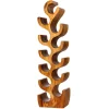 Skulp­tu­rales Weinregal ARTE 100cm natur Suarholz handmade in Bali Flaschenhalter