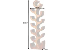 Skulp­tu­rales Weinregal ARTE 100cm natur Suarholz handmade in Bali Flaschenhalter