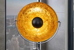 Stehlampe BIG STUDIO 170cm schwarz Blattgold-Optik Industrial Design