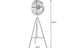 Stehlampe BIG STUDIO 170cm schwarz Blattsilber-Optik Industrial Design