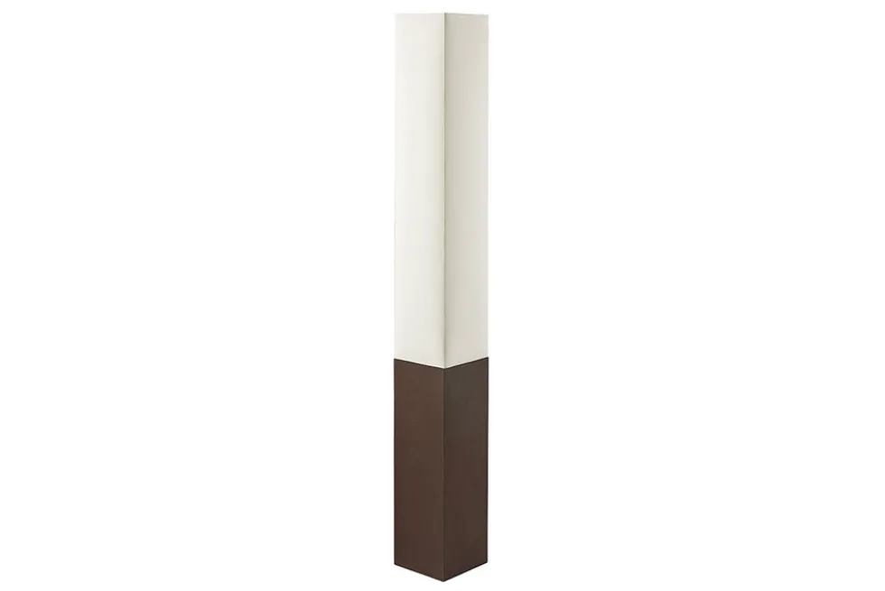 Stilvolle Stehlampe PARIS CLASSIC 160cm weißer Stoffschirm dunkelbrauner Fuß